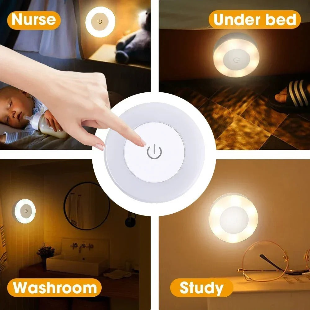 USB Rechargeable LED Night Light – Portable Home Lamp