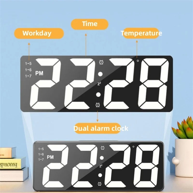 Digital Led Alarm Clock with Temperature Display