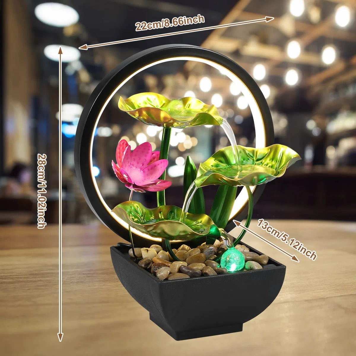 LED Waterfall Table Fountain