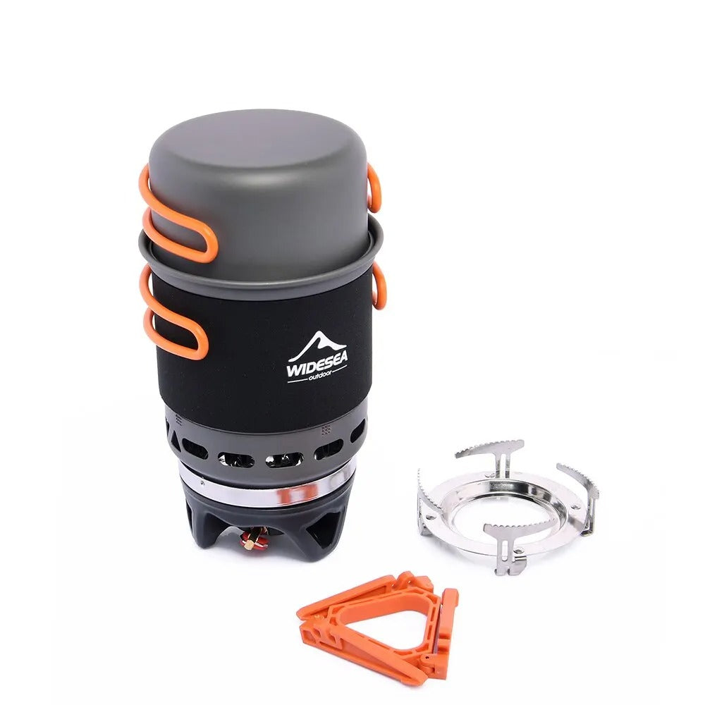 Outdoor Camping Cooking System with Heat Exchanger