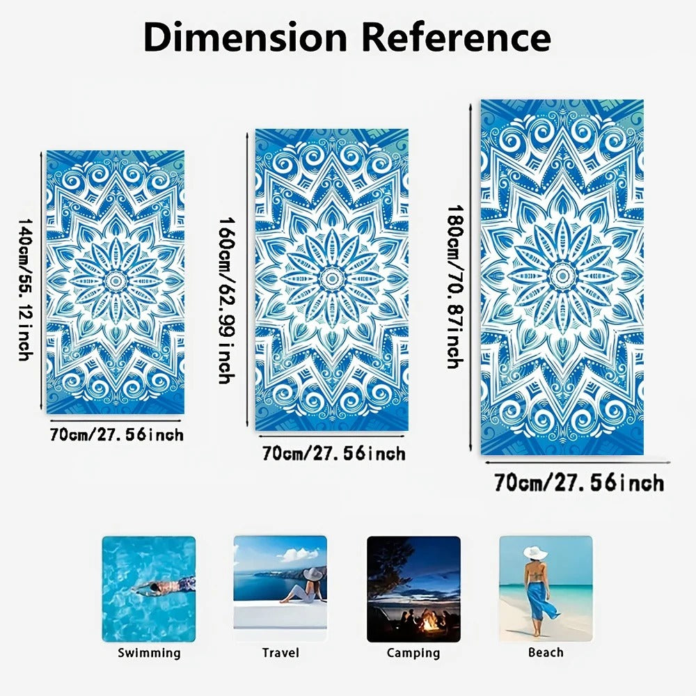 TurtlePrint Premium Beach Towel - Soft & Absorbent Beach Towel for Summer Fun