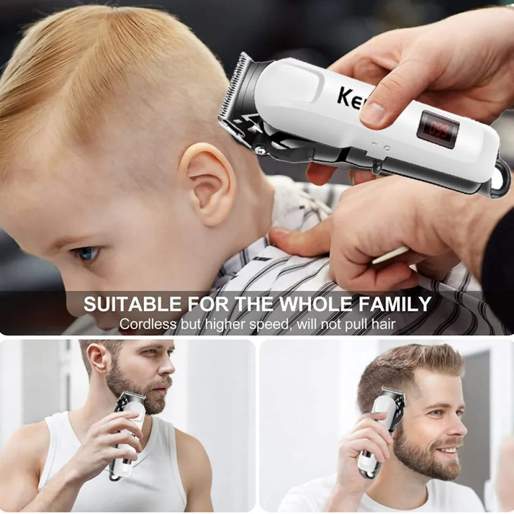 Electric Hair Clipper – Professional Wireless Rechargeable Trimmer
