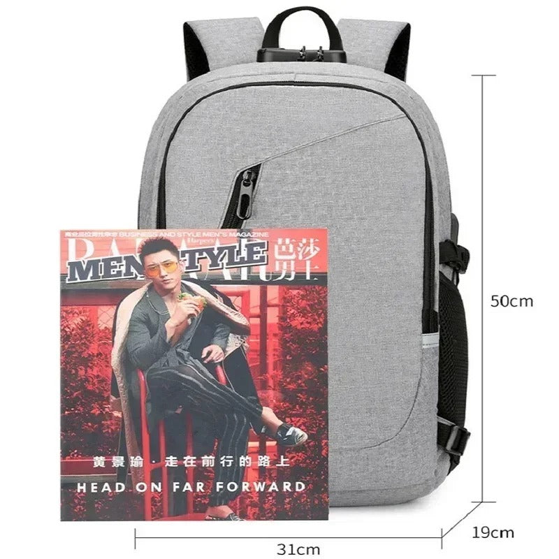 Anti-Theft Laptop Backpack with Password Lock – Waterproof Travel & Work Bag