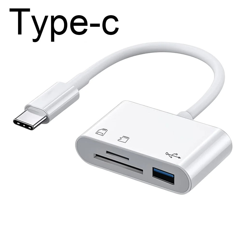 3-in-1 USB-C Memory Card Reader Adapter