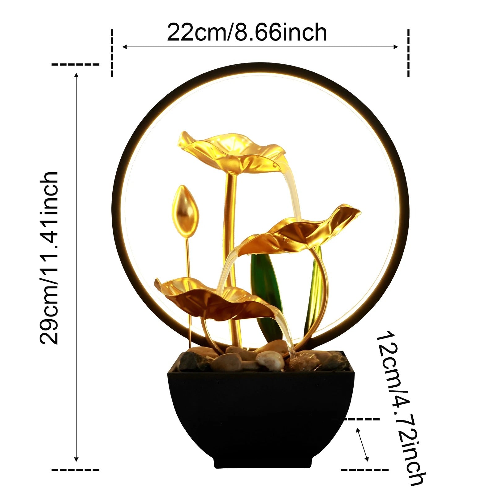 LED Waterfall Table Fountain