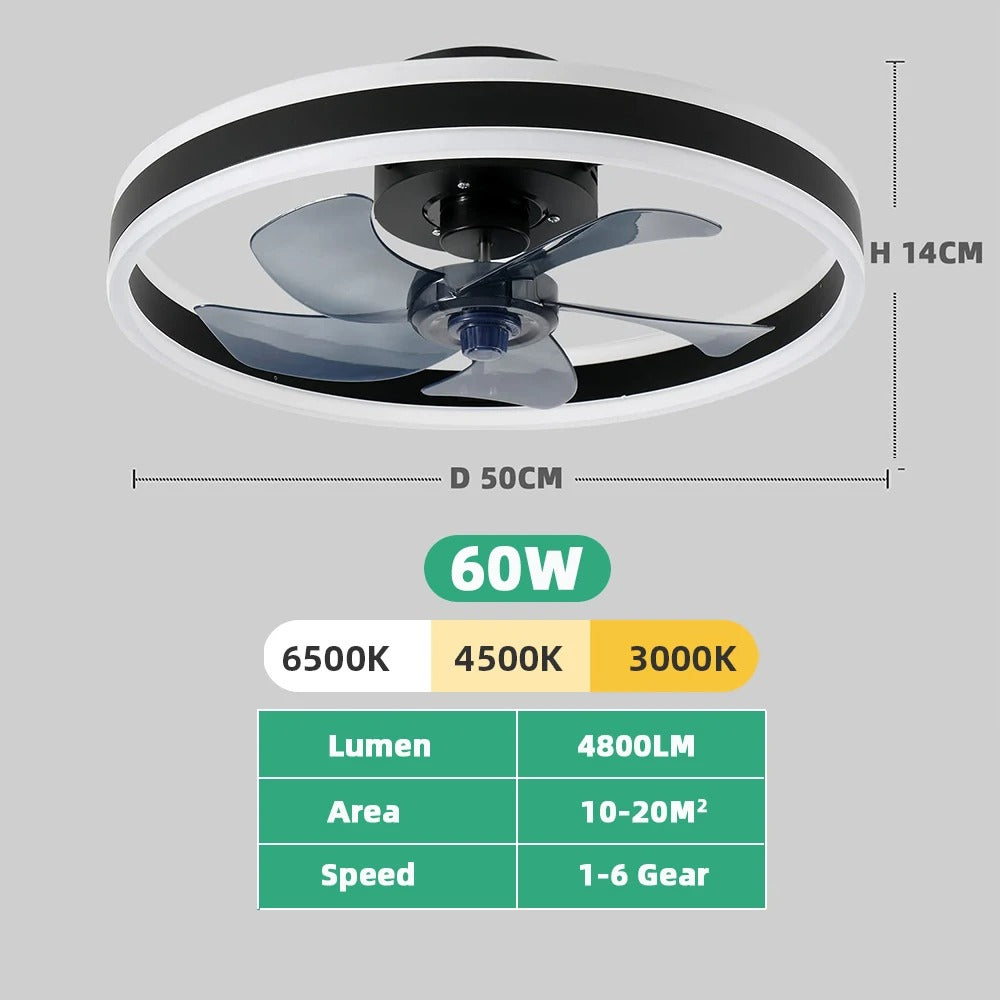Ceiling Fan with Light and Remote Control