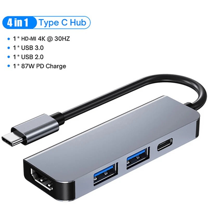 4K USB-C Hub with HDMI & 87W PD Charging