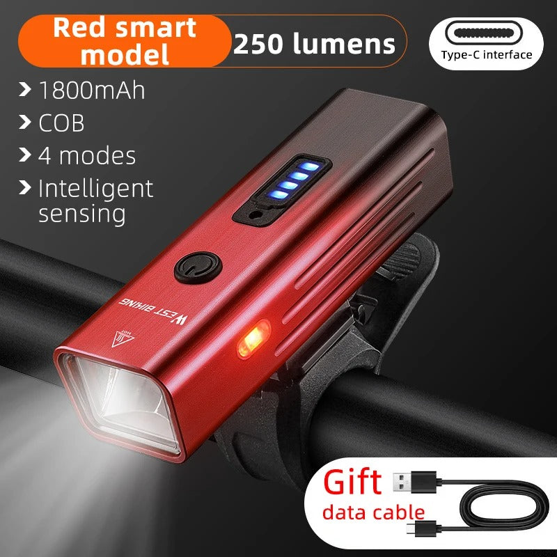 USB Rechargeable Bike Light Set – Front Headlight & Rear Warning Light