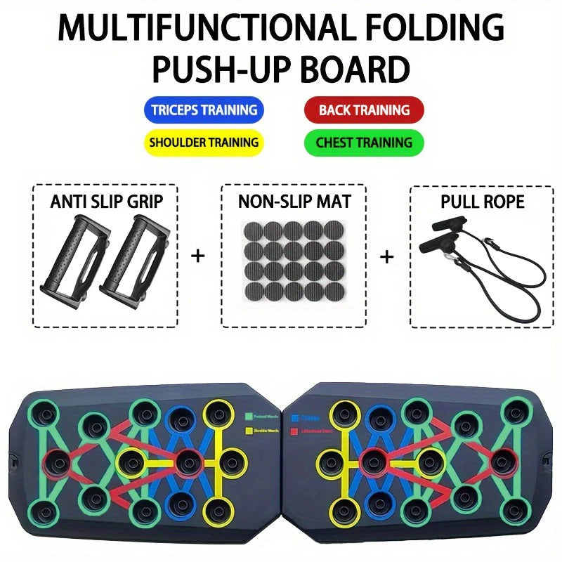 Portable Push-Up Board Set – Foldable Multifunctional Trainer