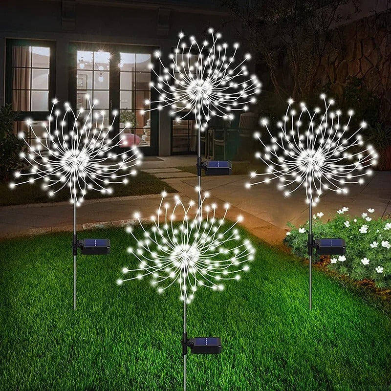 Solar LED Firework Fairy Lights Outdoor Decorative Pack