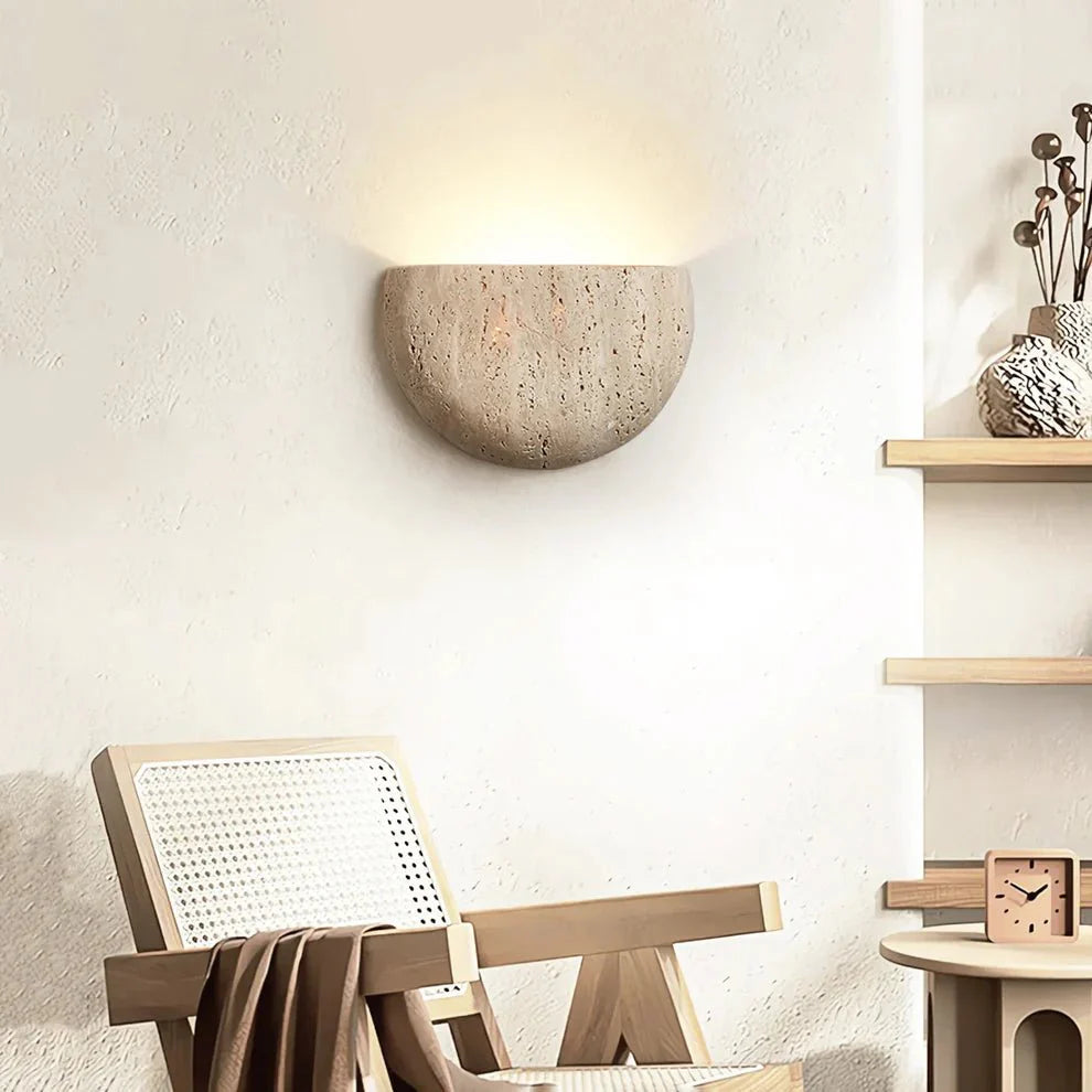 Minimalist Wabi - sabi Stone Wall Lamp - TheOrivana
