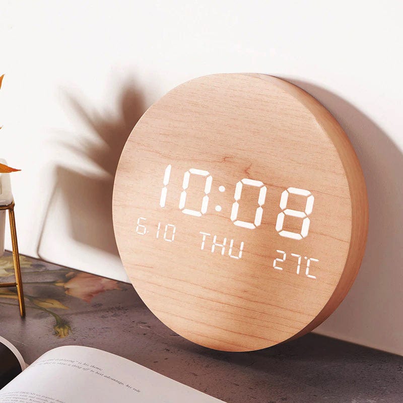 NordTime Scandinavian Digital Wall Clock | Minimalist Battery-Powered Clock