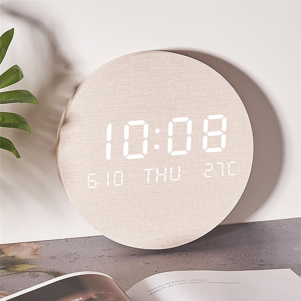 NordTime Scandinavian Digital Wall Clock | Minimalist Battery-Powered Clock