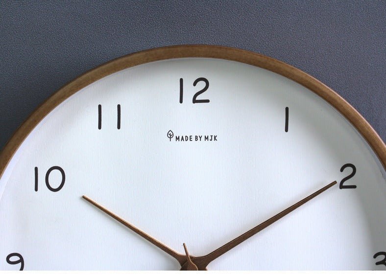 Simple Solid Wood Analogue Wall Clock for Home - SKØRTER
