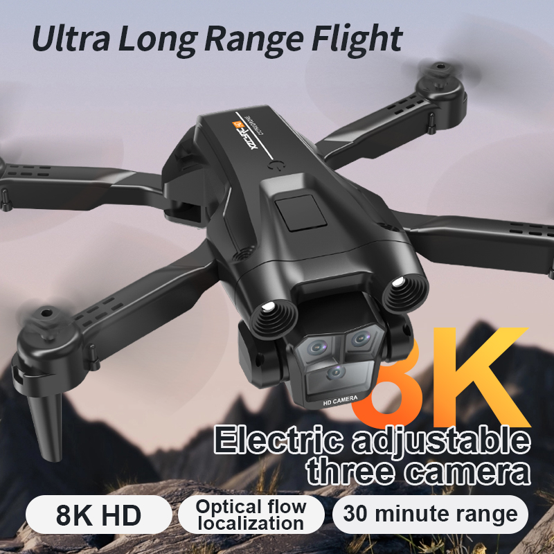 8K Foldable Drone with Triple HD Cameras