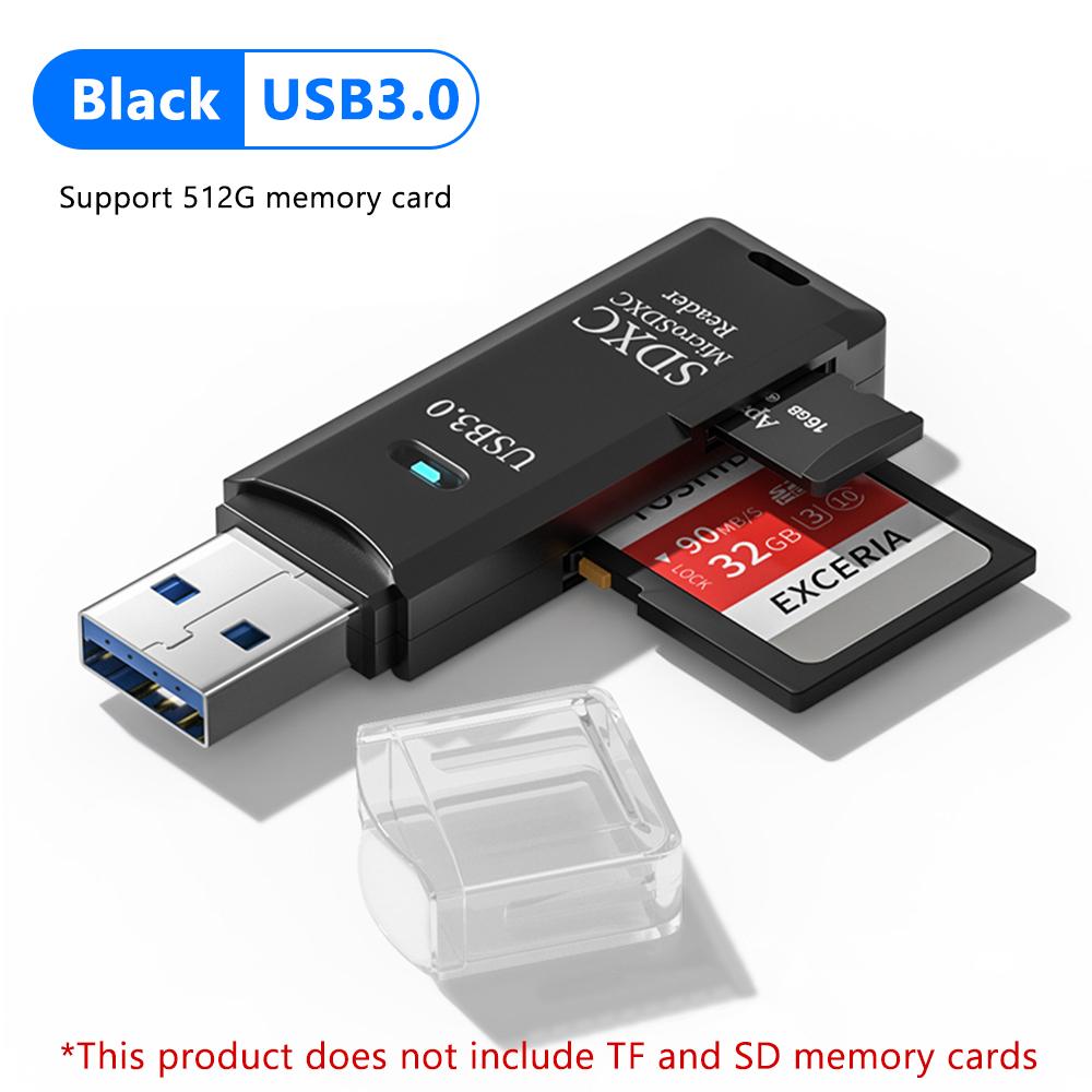 USB 3.0 Card Reader for Micro SD and TF Cards