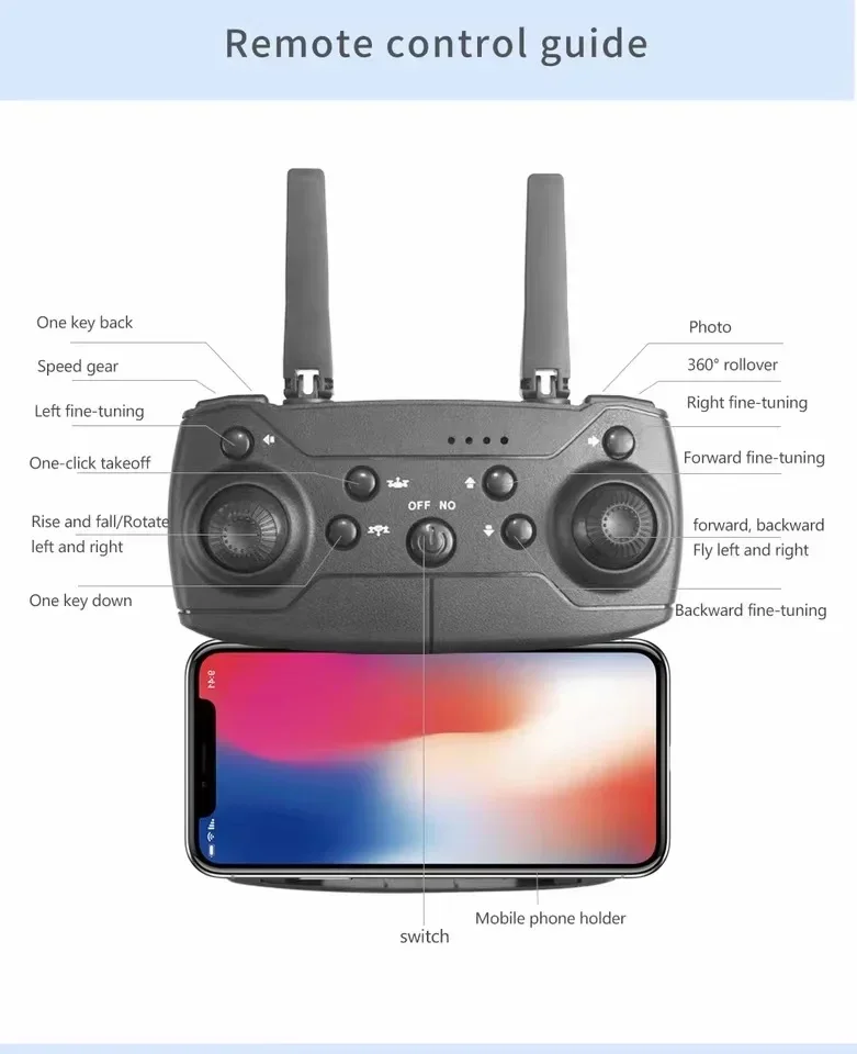 4K Foldable RC Drone with Dual Cameras & WiFi FPV