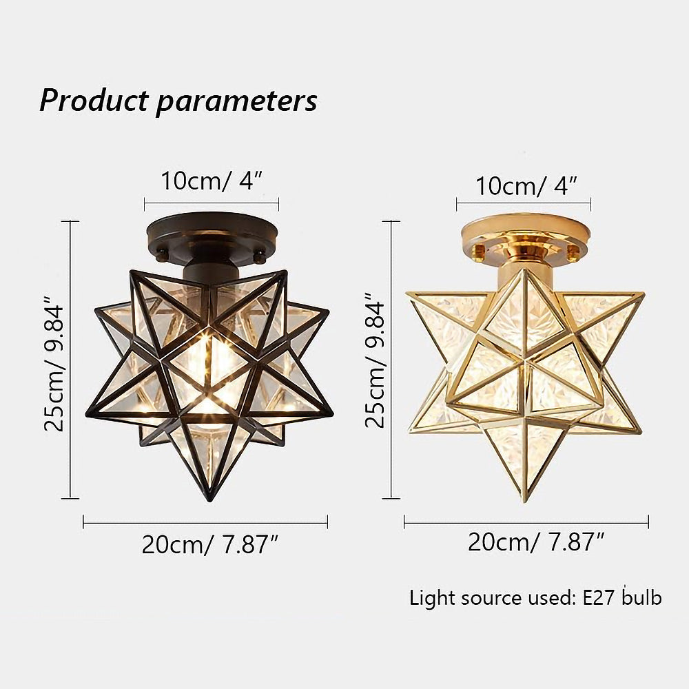 StarGlow LED Ceiling Lamp | Star-Shaped Flush Mount Light
