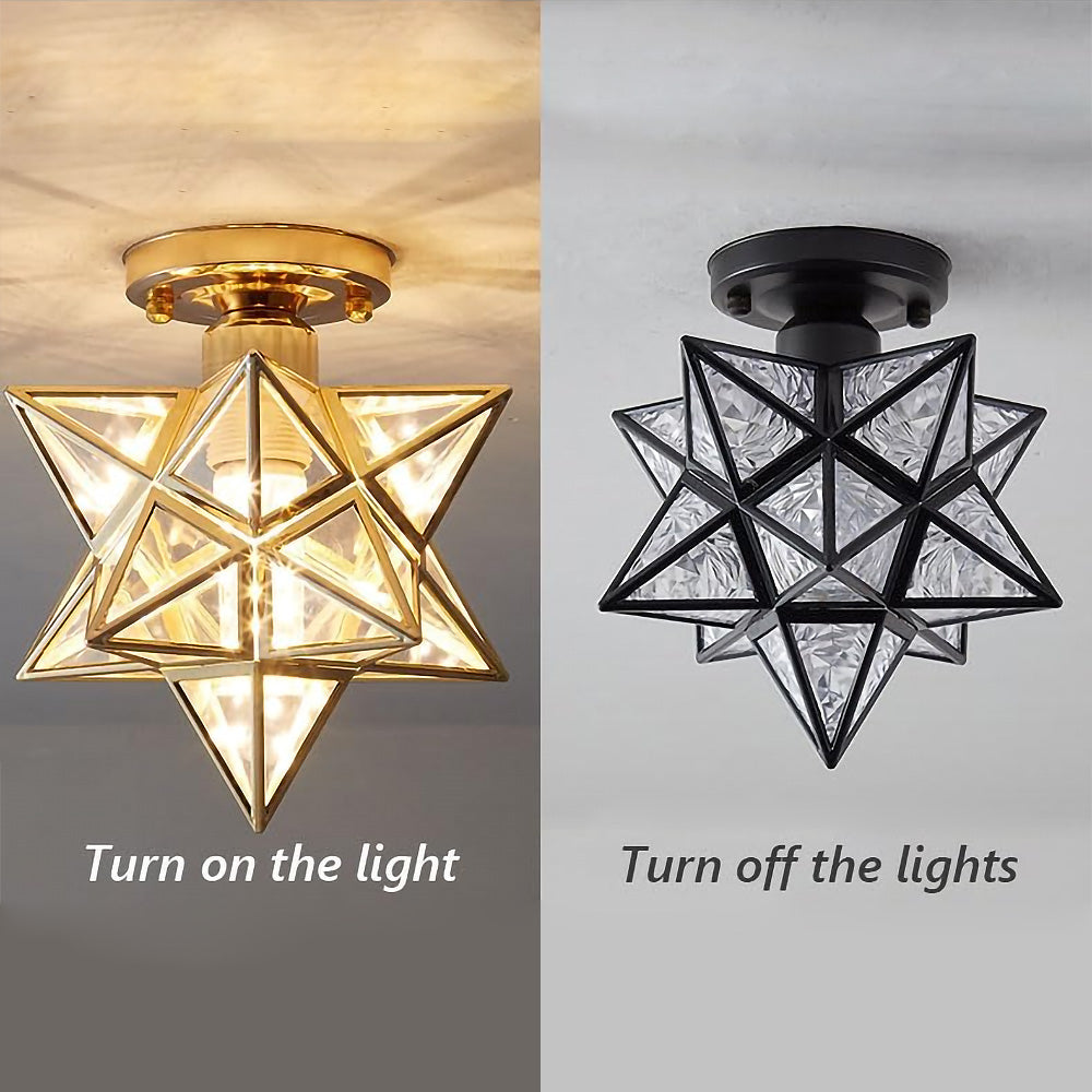 StarGlow LED Ceiling Lamp | Star-Shaped Flush Mount Light