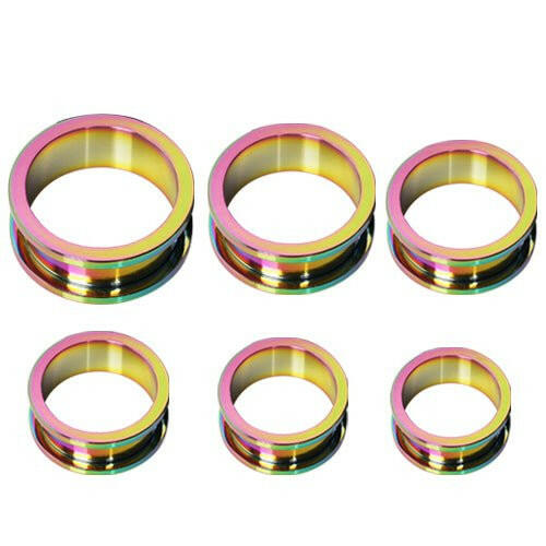 13/16" PVD Plated Screw Fit Tunnel Plug - Impulse Piercings