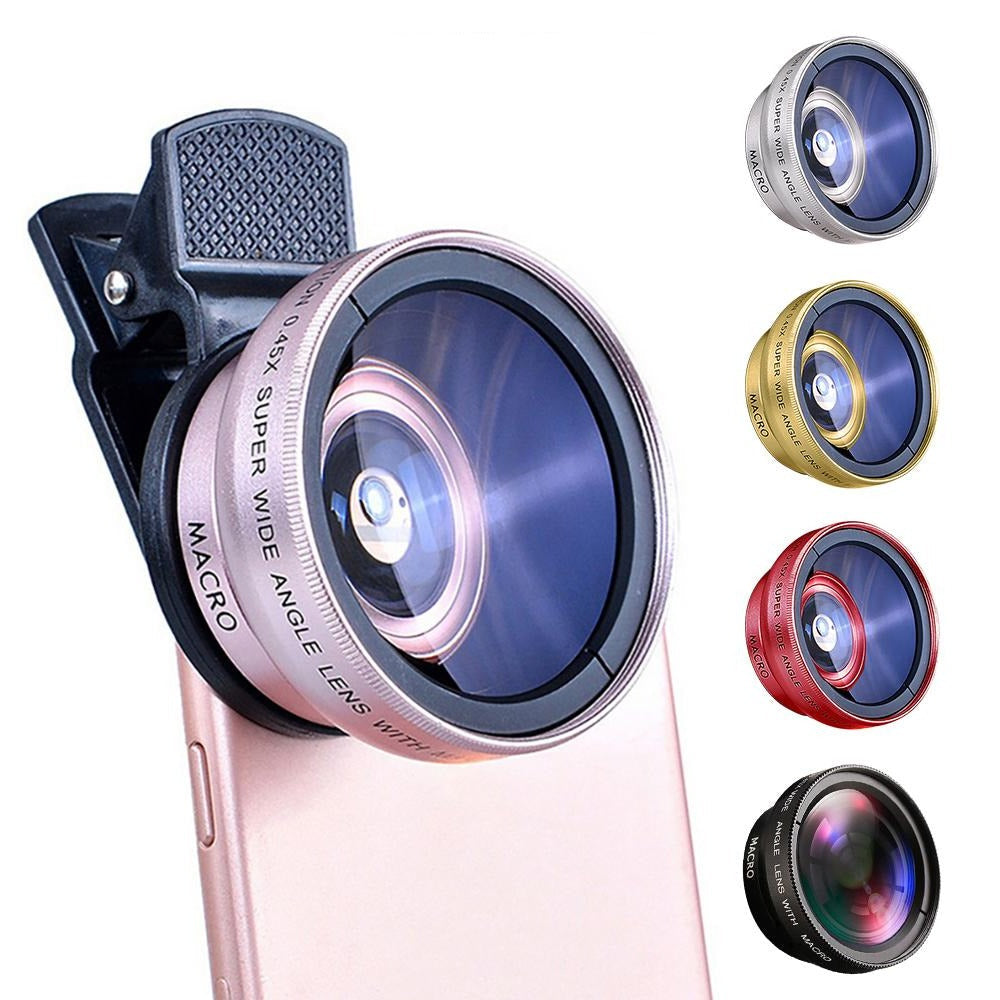 2-in-1 Phone Camera Lens Kit with Wide & Macro

