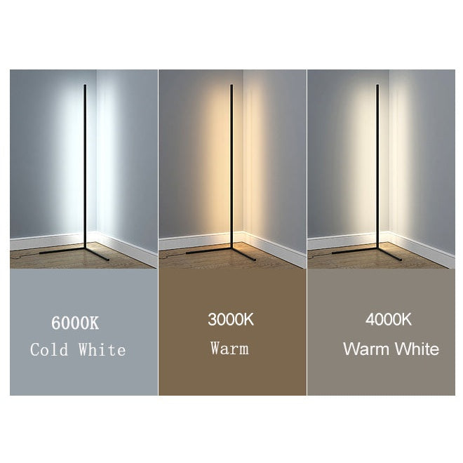 CornerGlow Slim LED Floor Lamp | Dimmable Corner Lamp with Remote Control