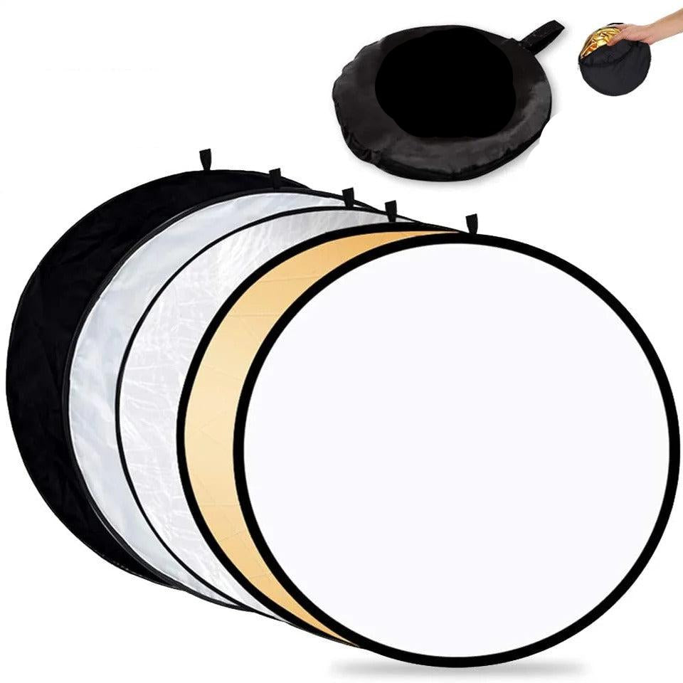 24-Inch 5-in-1 Collapsible Photography Light Reflector

