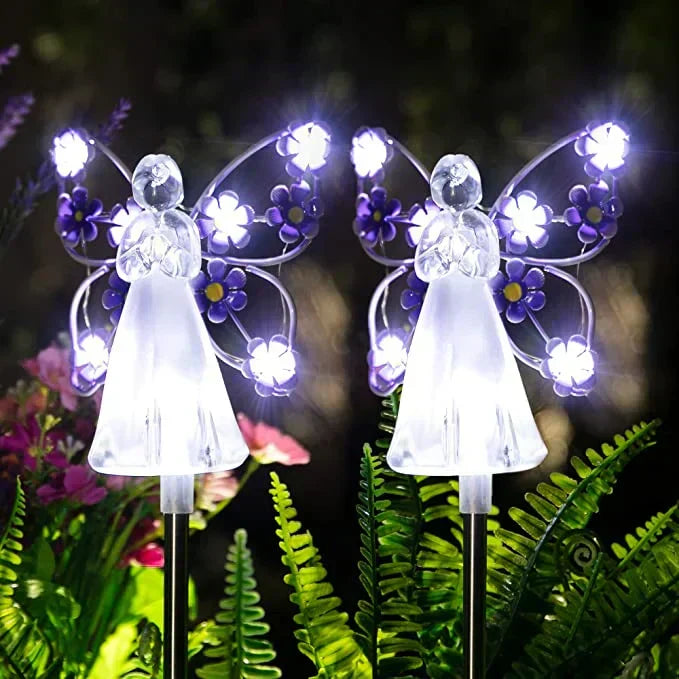 AngelGlow Solar Garden Light | LED Angel Outdoor Memorial Lamp