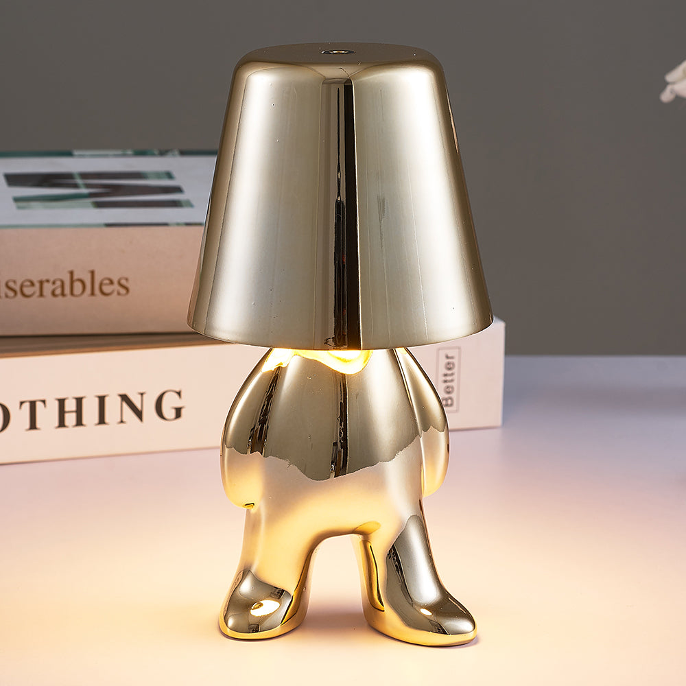 ThinkerGlow Little Man Table Lamp | Rechargeable Dimmable LED Light