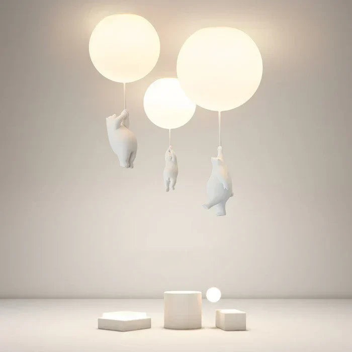 SkyBear Kids Ceiling Lamp | Bear & Balloon LED Pendant Light