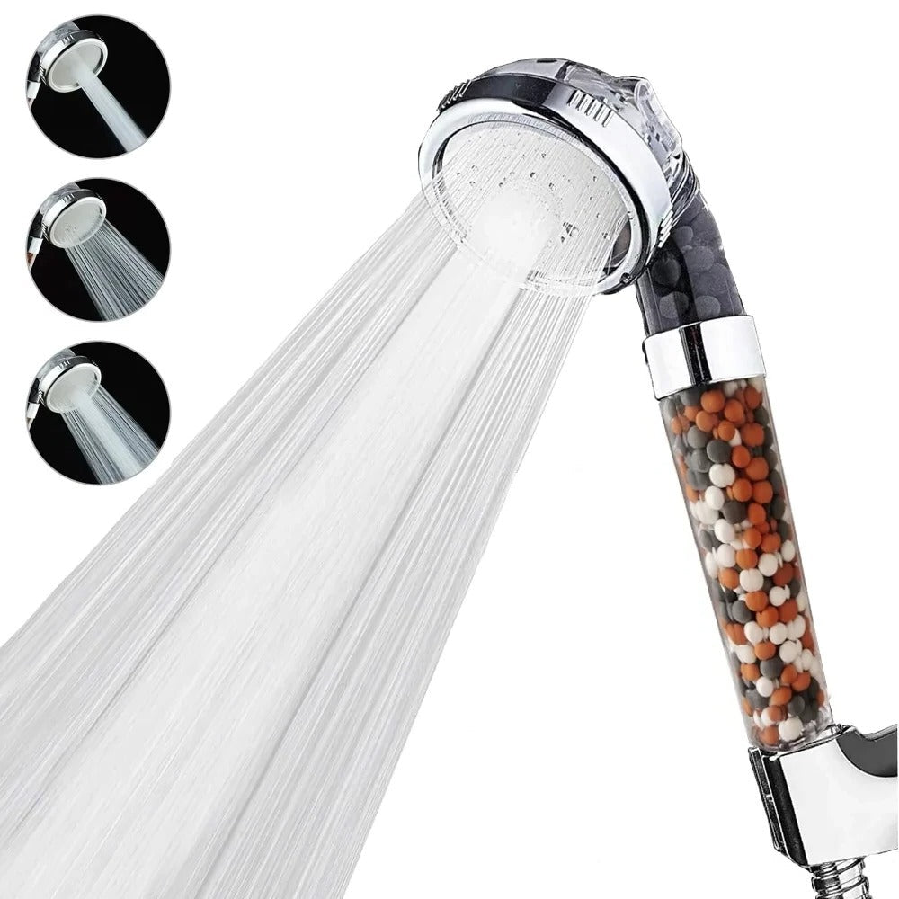 3-Function High Pressure SPA Shower Head with Filter
