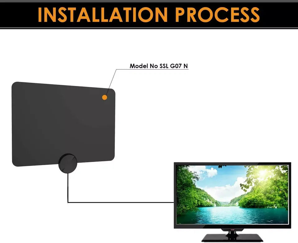 Indoor 4G TV Aerial with High Gain Signal Boost for Freeview