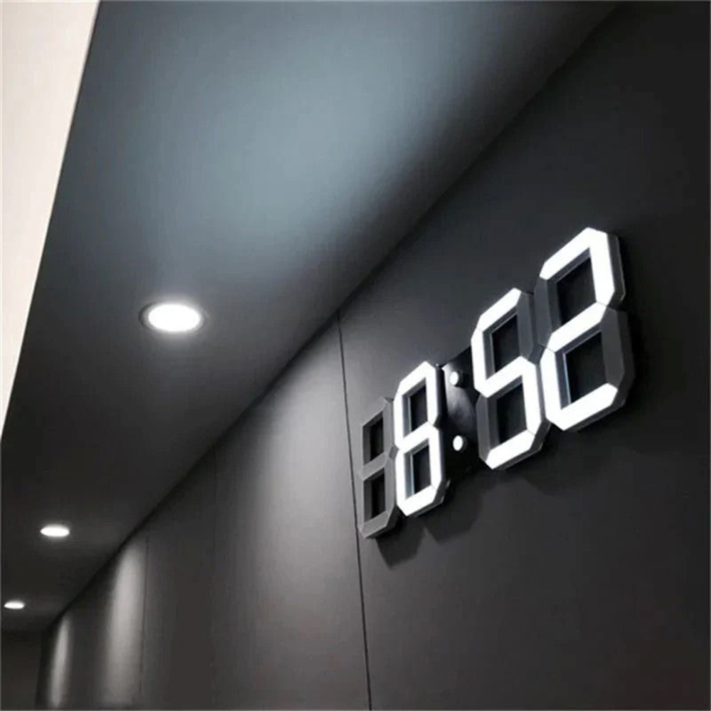 TimeGlow LED Digital Wall Clock | Large Display with Night Mode