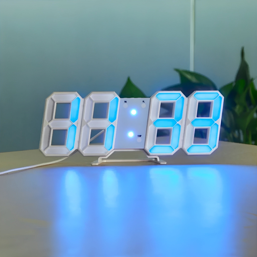 TimeGlow LED Digital Wall Clock | Large Display with Night Mode