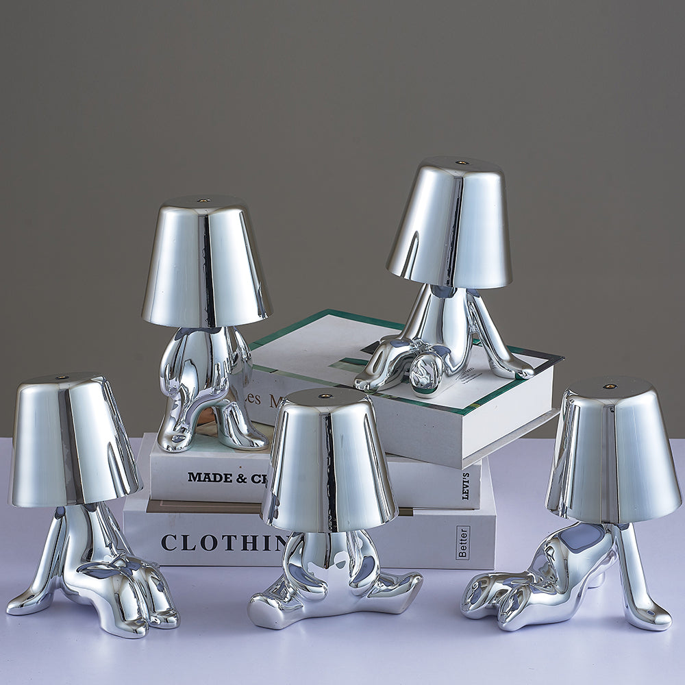 ThinkerGlow Little Man Table Lamp | Rechargeable Dimmable LED Light