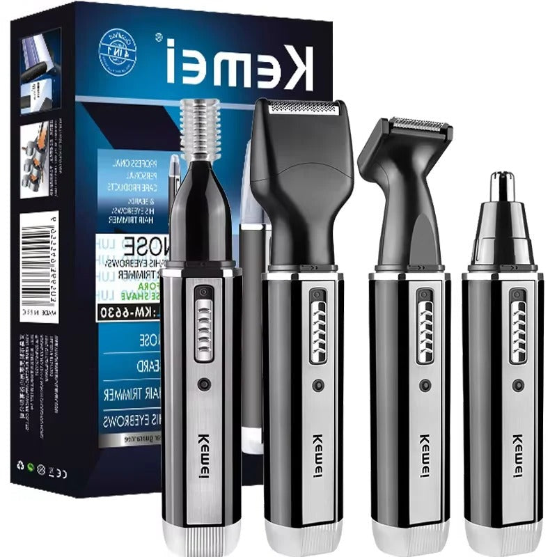4-in-1 Rechargeable Nose and Beard Trimmer Kit