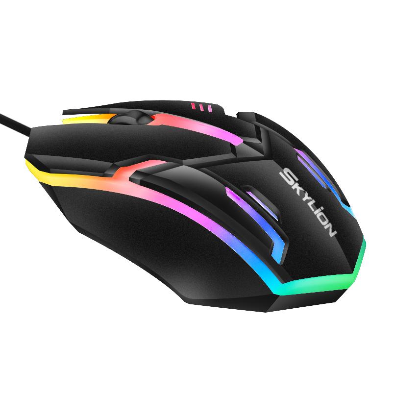 RGB Wired Gaming Mouse with 3 Buttons & Precision Tracking