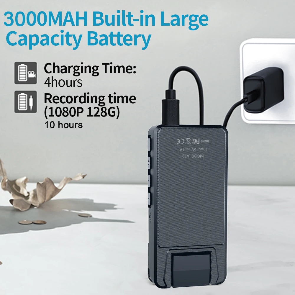 Mini 1080P HD Camera with 10-Hour Battery & 180° Rotating Lens