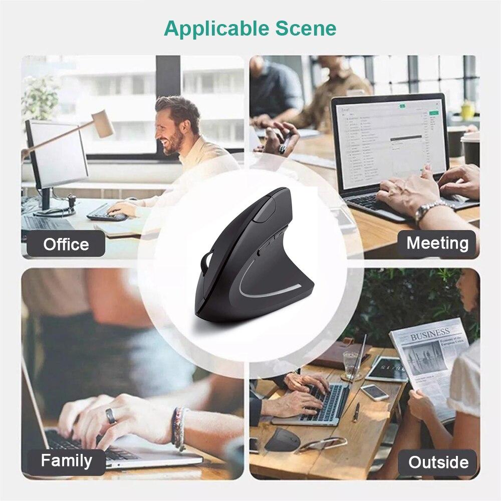 Ergonomic Wireless Vertical Mouse with Adjustable DPI Settings