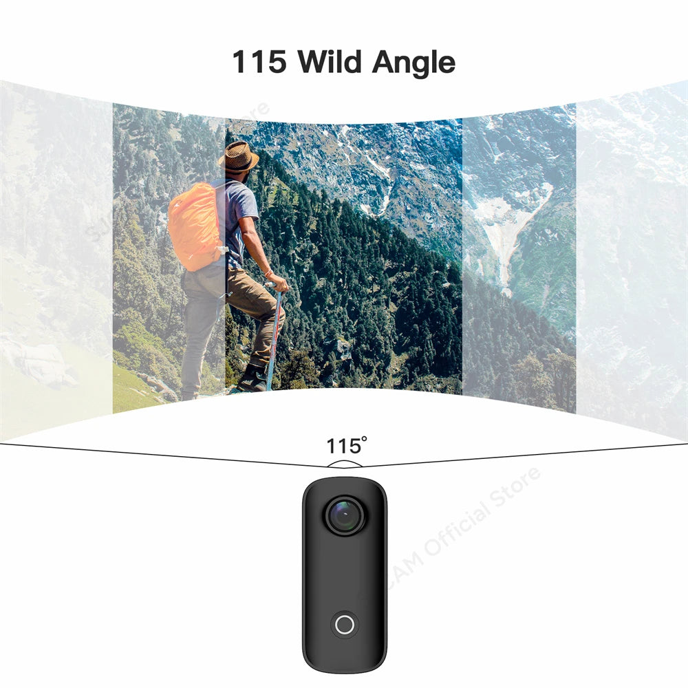 4K Mini Waterproof Action Camera with EIS, WiFi & Helmet Mount