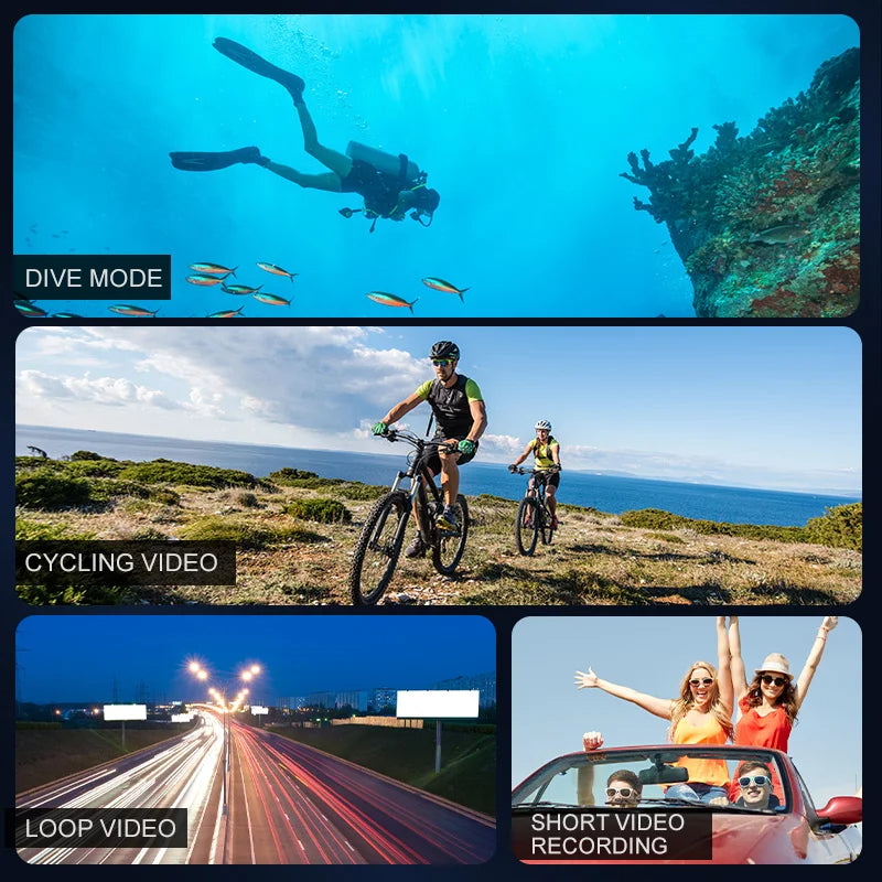 4K Ultra HD Waterproof Action Camera with WiFi & Wide-Angle Lens