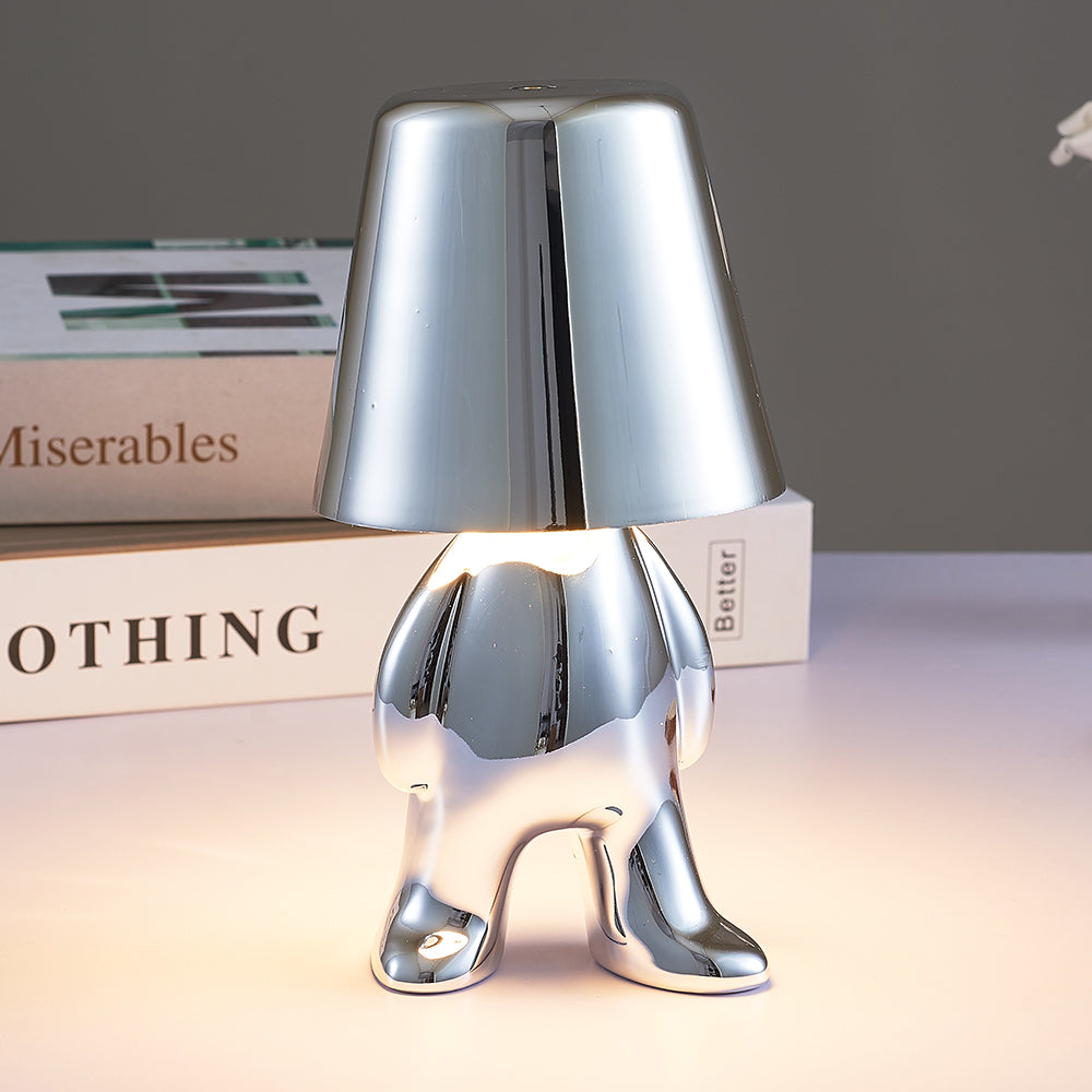 ThinkerGlow Little Man Table Lamp | Rechargeable Dimmable LED Light