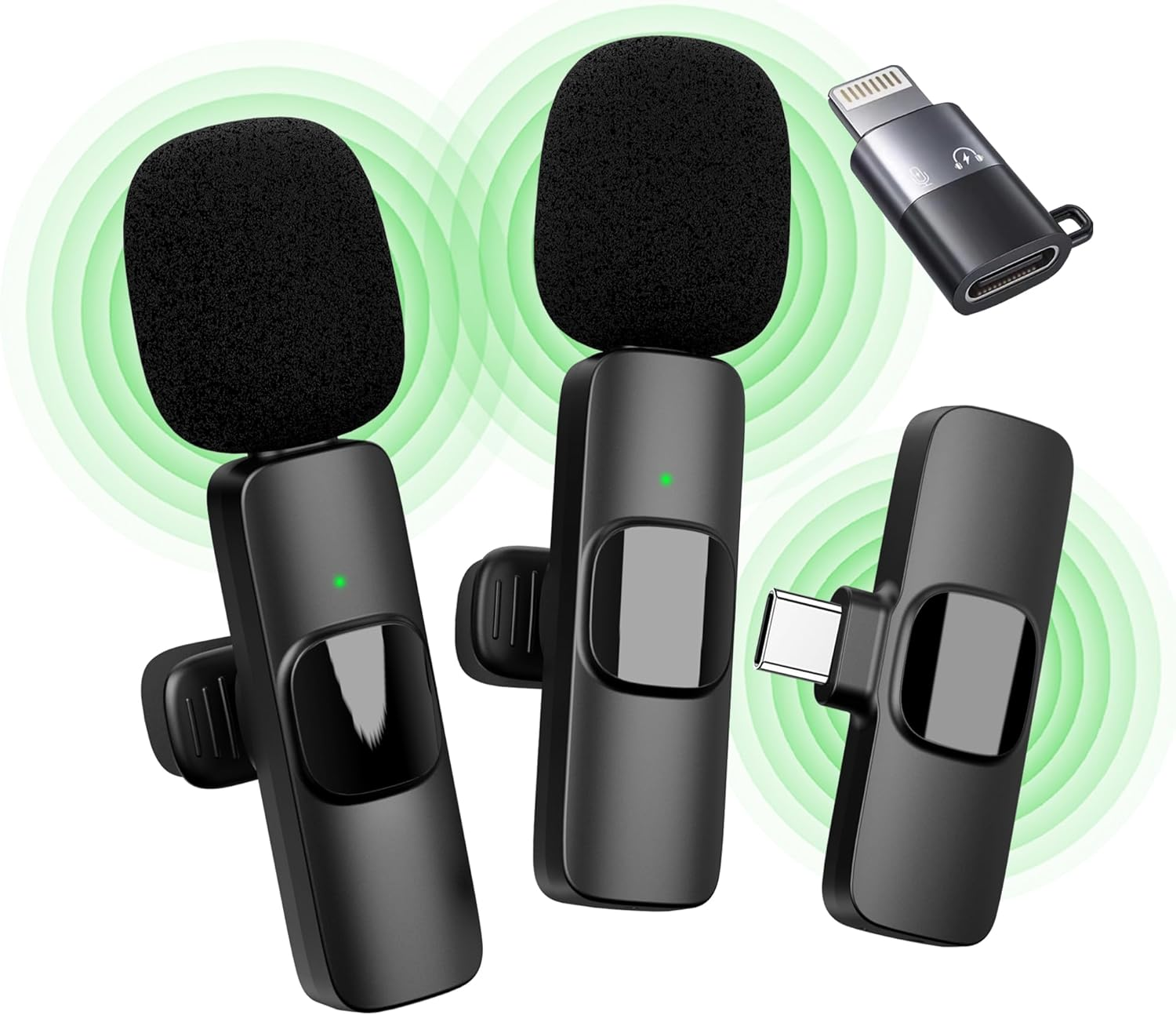 Wireless Mini Lavalier Mic for iPhone & Android