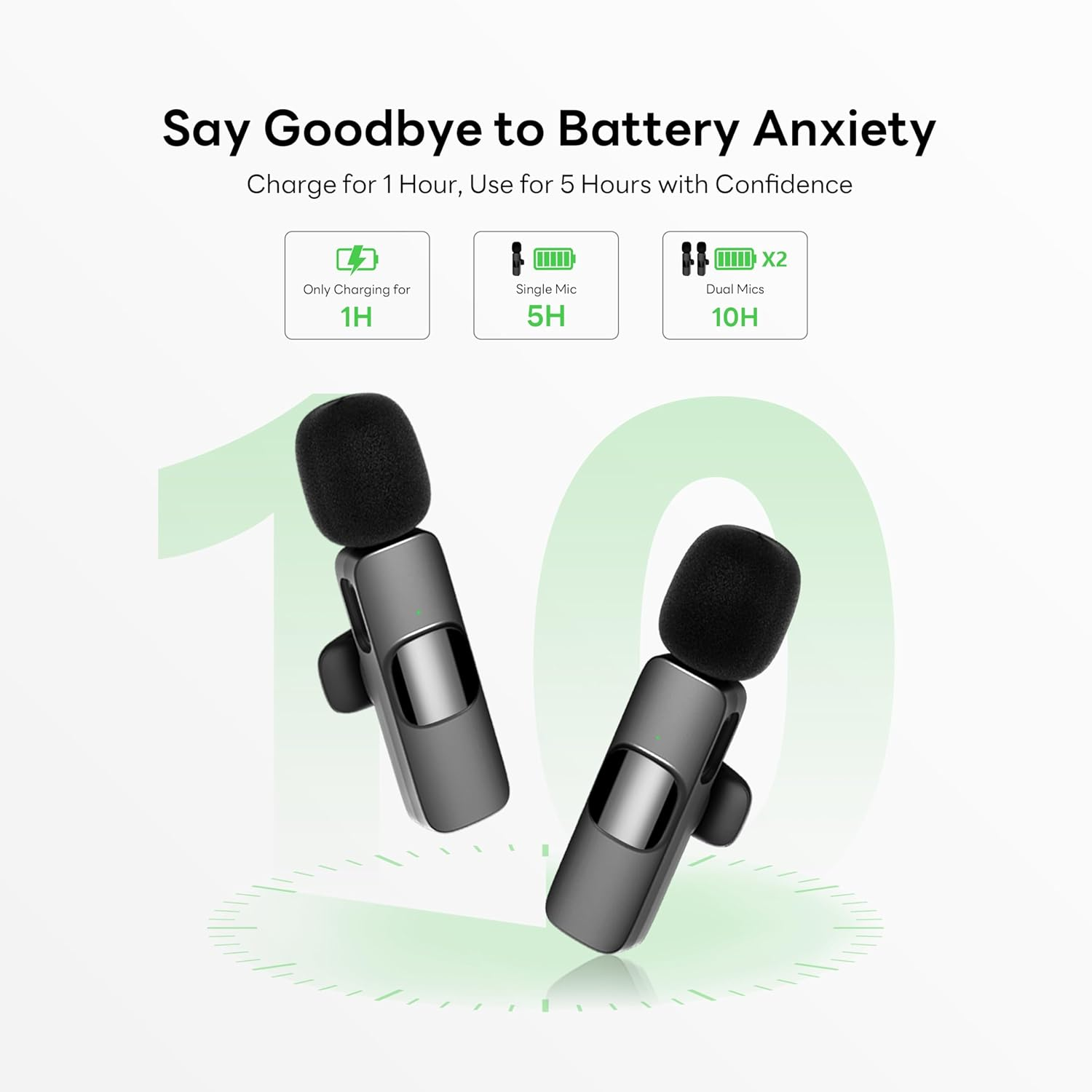 Wireless Mini Lavalier Mic for iPhone & Android
