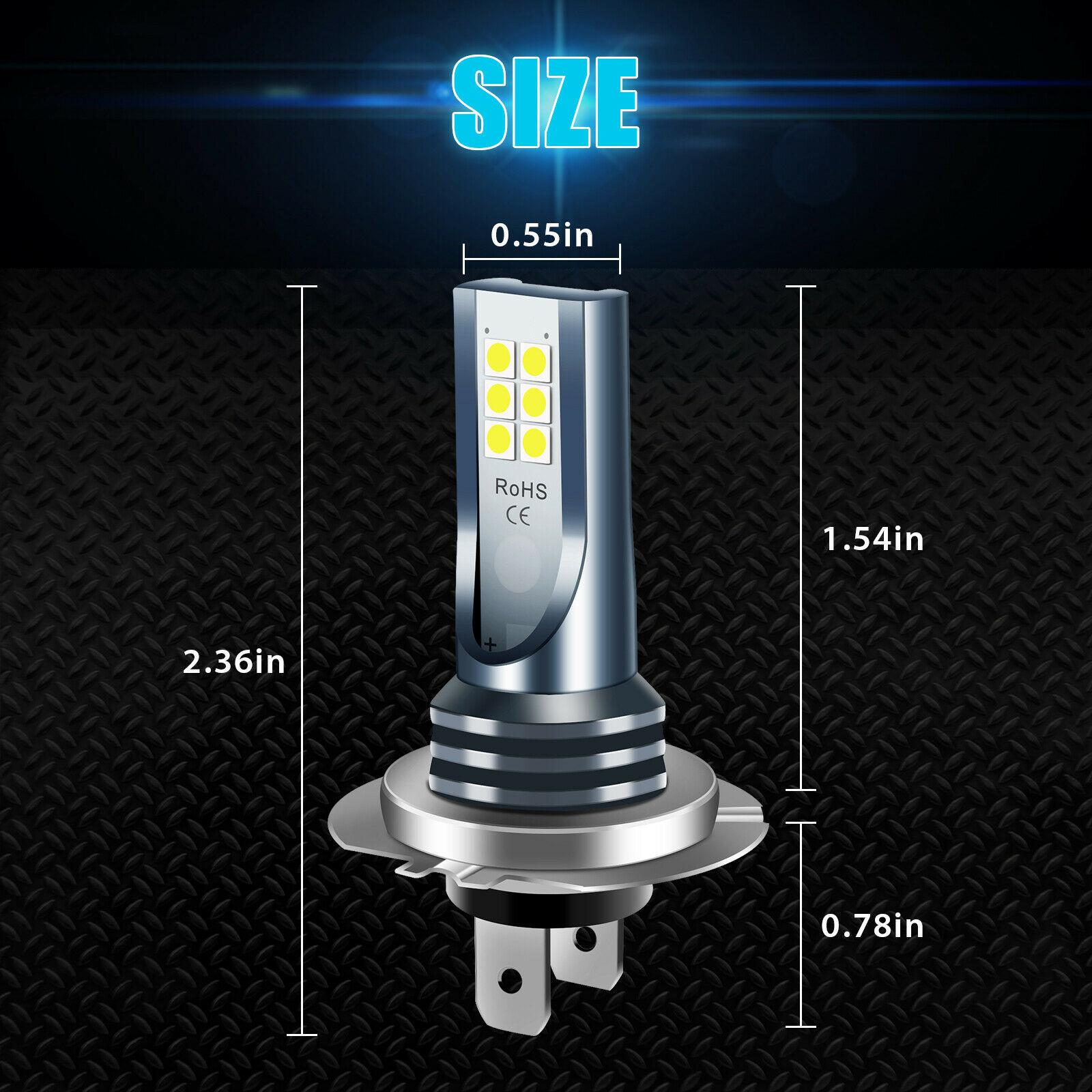 2-Pack 80W H7 H11 LED Headlight Bulbs 6500K