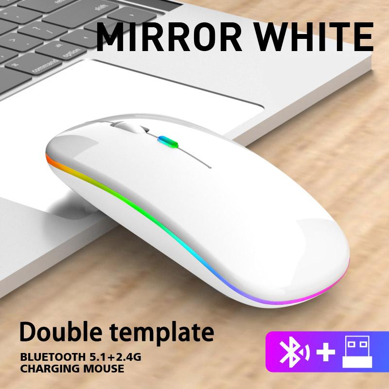 Wireless RGB Bluetooth Mouse with Silent Clicks & Rechargeable Battery