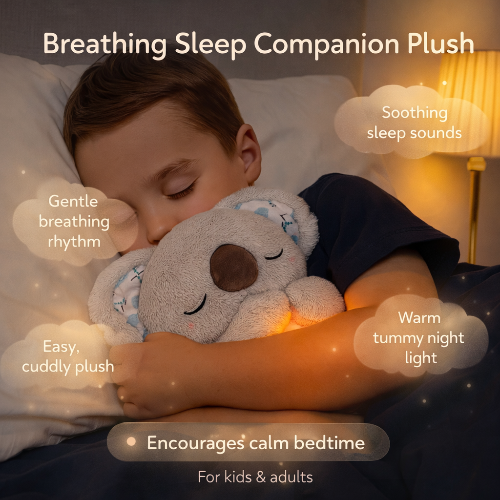 DreamHug Breathing Sleep Plush | Calming Companion with Light & Sound
