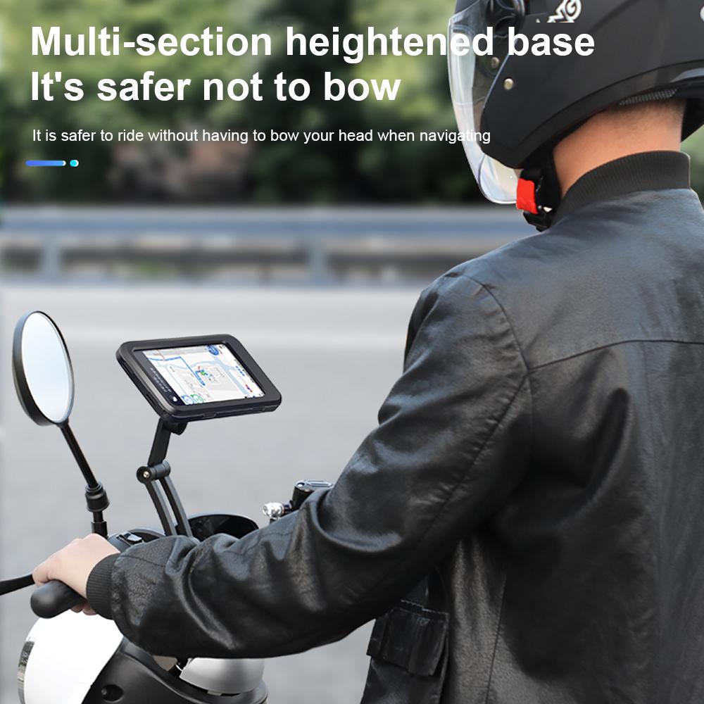 RideShield Waterproof Motorcycle & Bike Phone Holder – Universal 360° Handlebar Mount