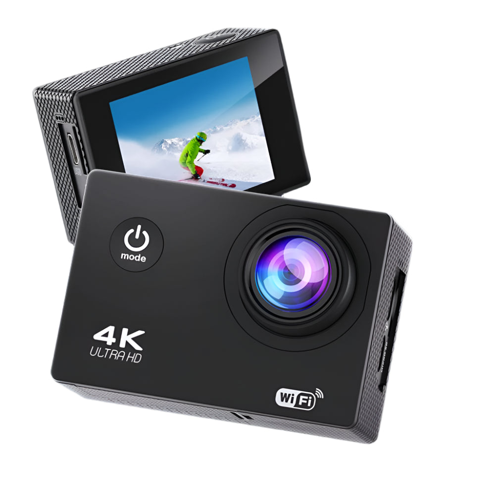 4K Waterproof Action Camera with WiFi & Helmet Mount