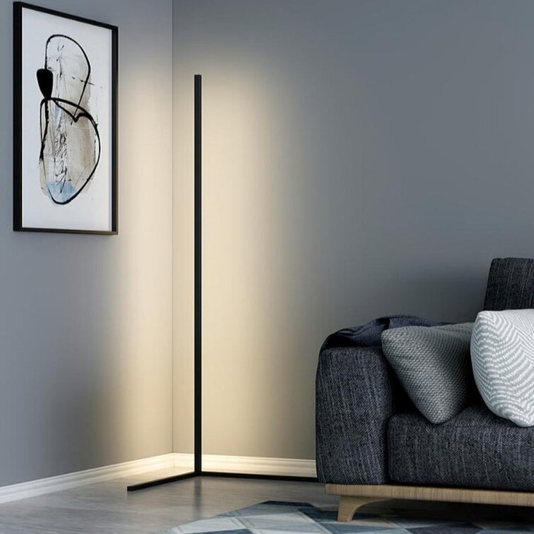 CornerGlow Slim LED Floor Lamp | Dimmable Corner Lamp with Remote Control